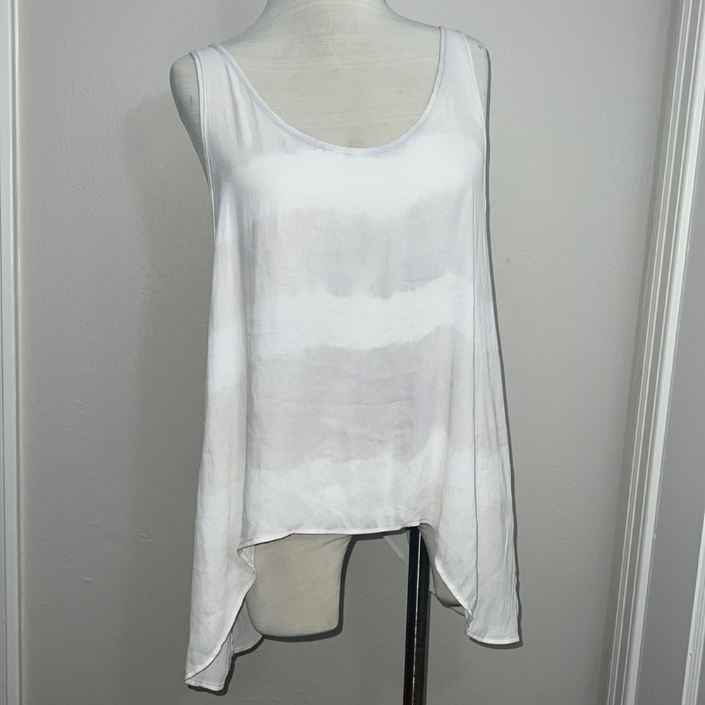Free People Washed Away Open Back Knot Tie Loose Sleeveless Tank Top Siz…